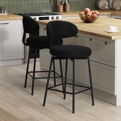 Bayville Swivel Upholstered Counter Stool