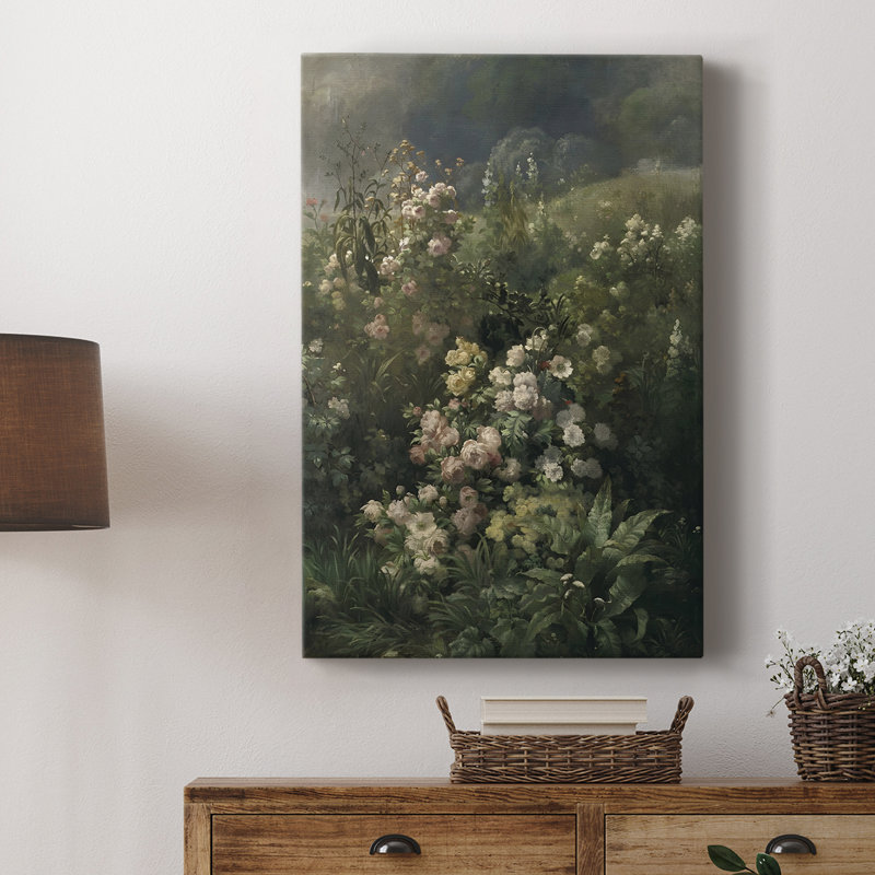 Imprimé floral rétro CCVI - galerie Cavas, H 12 po x l 8 po