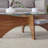 Oval Tempered Glass Coffee Table - 41.3"x23.6" Multi-Functional Design.Oval Tabletop.Walnut Wood Color Diagonal fan-shaped tray design Table Leg.Suitable for dining rooms, living rooms, offices.