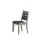 Chaises de salle à manger traditionnelles, 2 pièces, similicuir argenté, 2 pièces de coussin de siège et de dossier, revêtement en cuir, rembourré