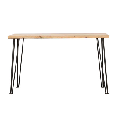 Table With Live Edge And Black Legs - Stylish Living Room Furniture Rustic Wood Adds Character To Your Space