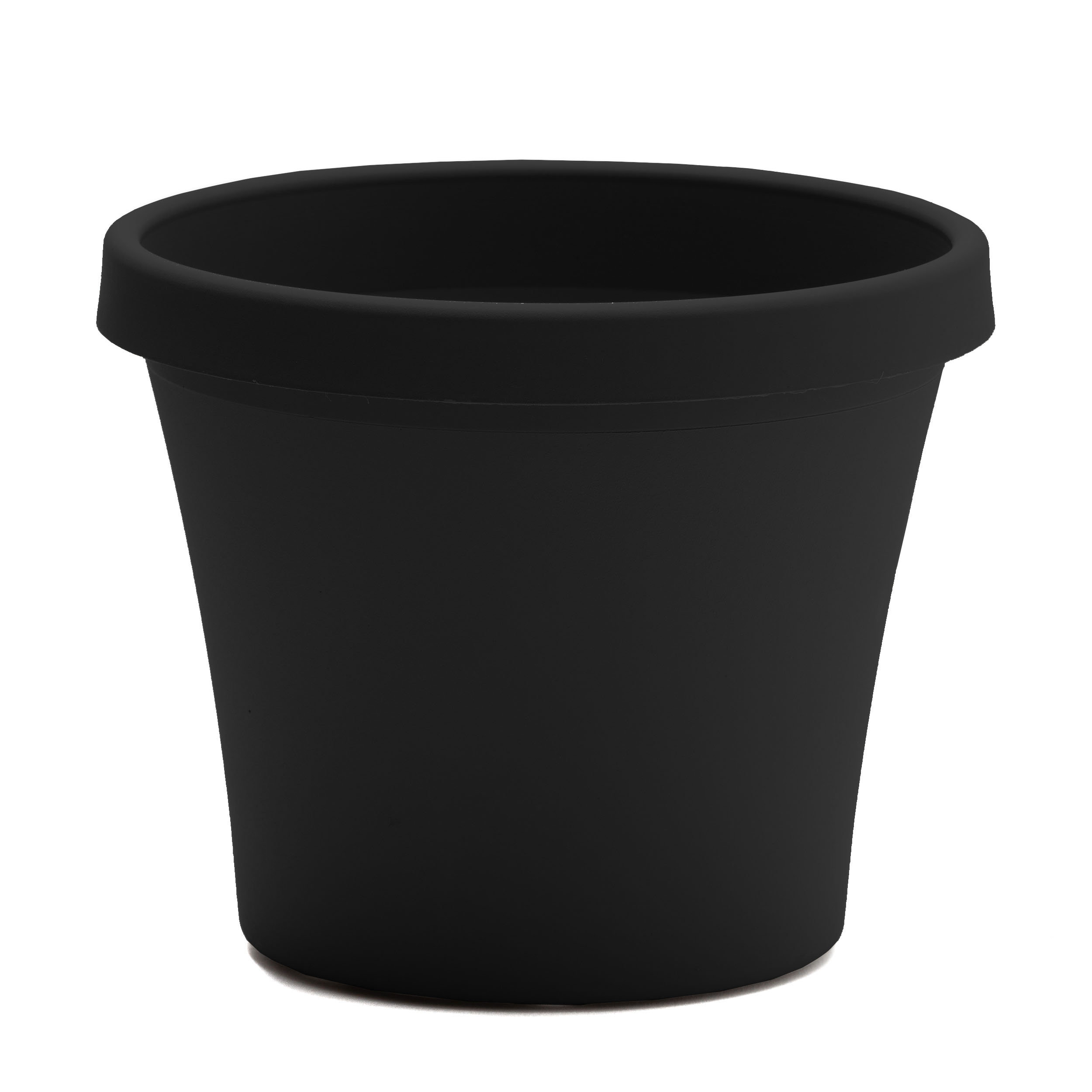 Eugenia Plastic Pot Planter Winston Porter Size: 8.5 H x 10.75 W x 7.5 D, Color: Black
