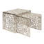 Set of 2 Rectangular Aluminium Nesting Coffee Tables in Silver