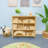 4 Compartment Manufactured Wood Shelving Unit