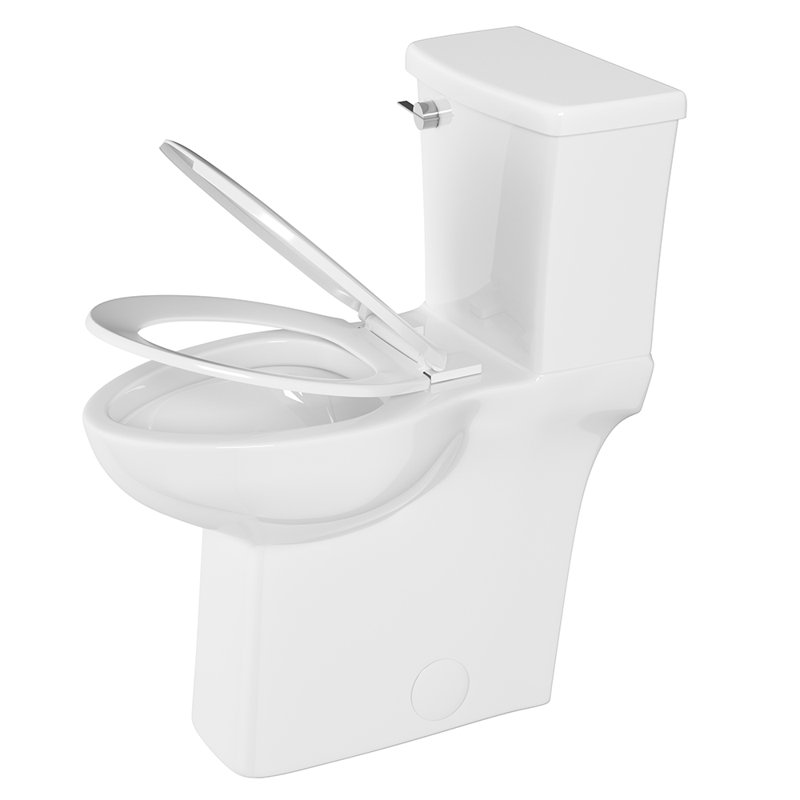 21" Extra Tall Two-Piece Toilet With Soft-Close Seat, Comfort Height Bathroom Toilet, White