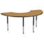 Table d'activité demi-lune 36 "x 72" avec pieds réglables-99075980-99075977