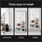 64X21 Inch Full-Length LED Lighted Vertical Mirror, Adjustable Bracket, Dimmable, Aluminum Frame, Black