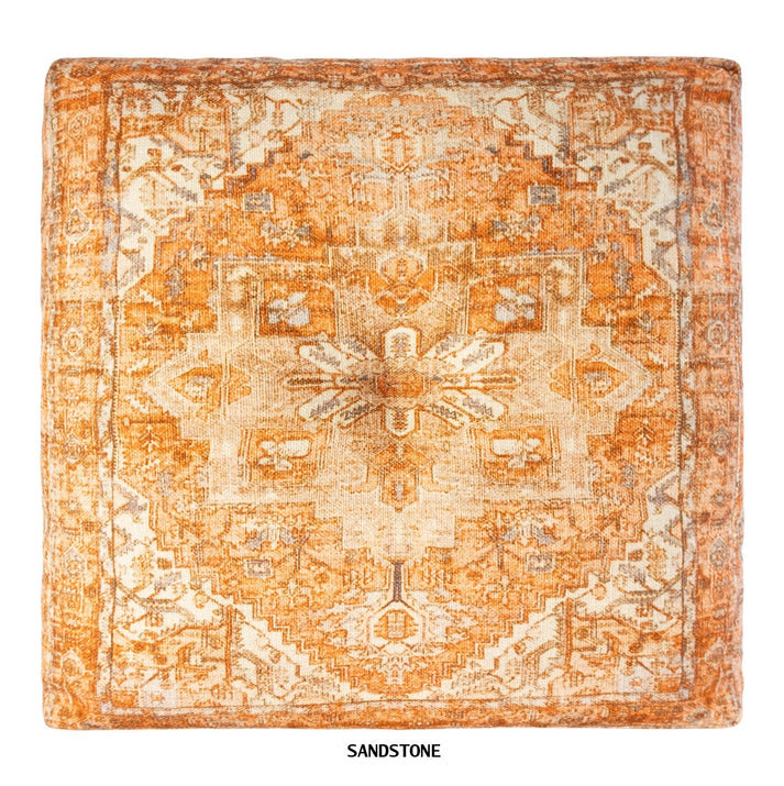 COUSSIN DE COFFRET COTON ANTIQUE TAPESTRY, H 4 po x l 18 po, Jaune, look rétro