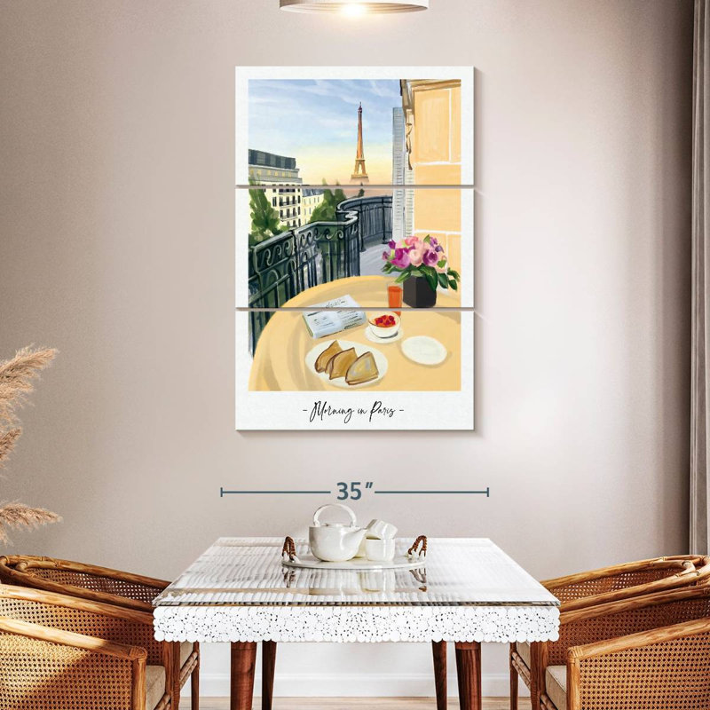 Petit déjeuner Sireci Paris View, H 32 po x l 20 po