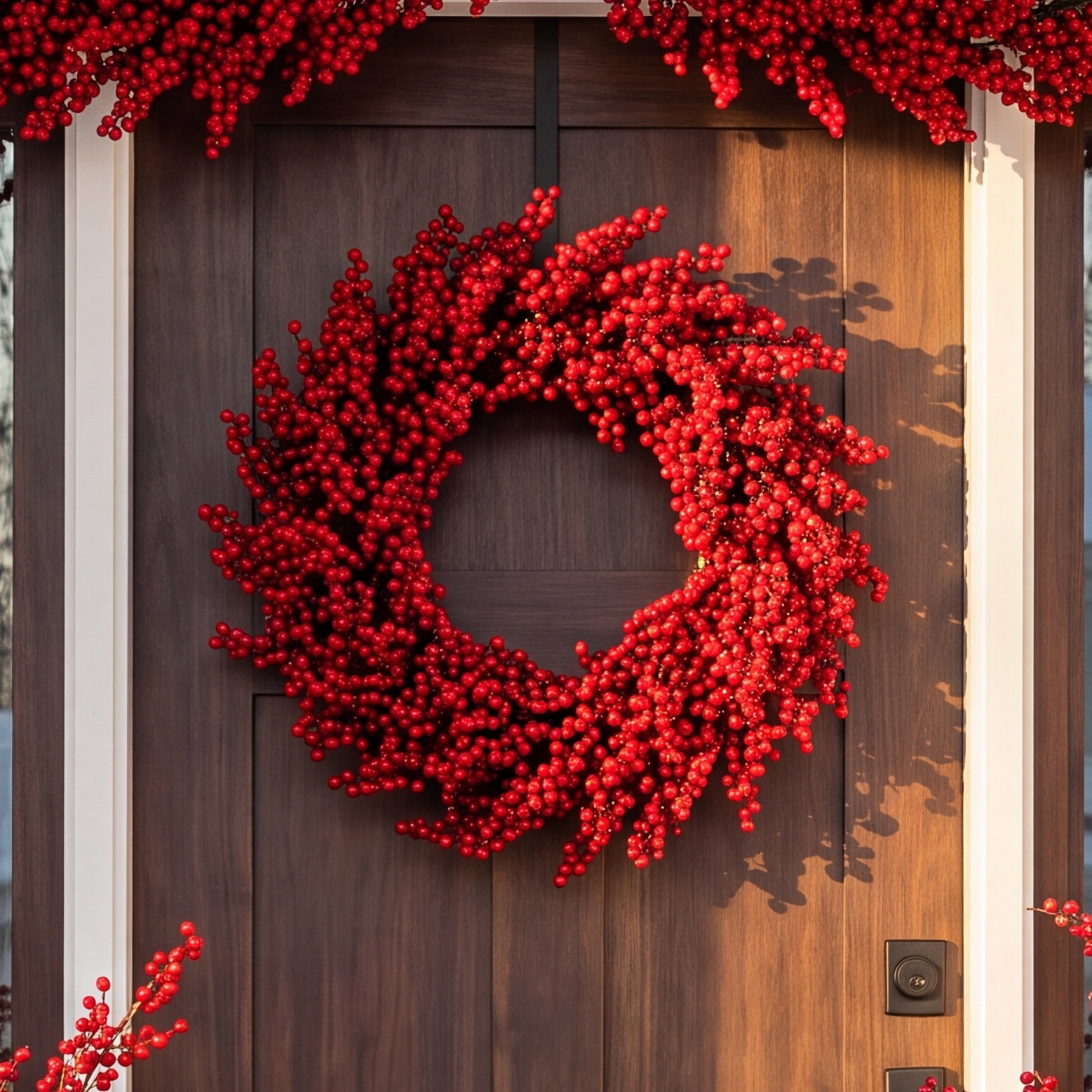 28" Christmas Full Berry Wreath