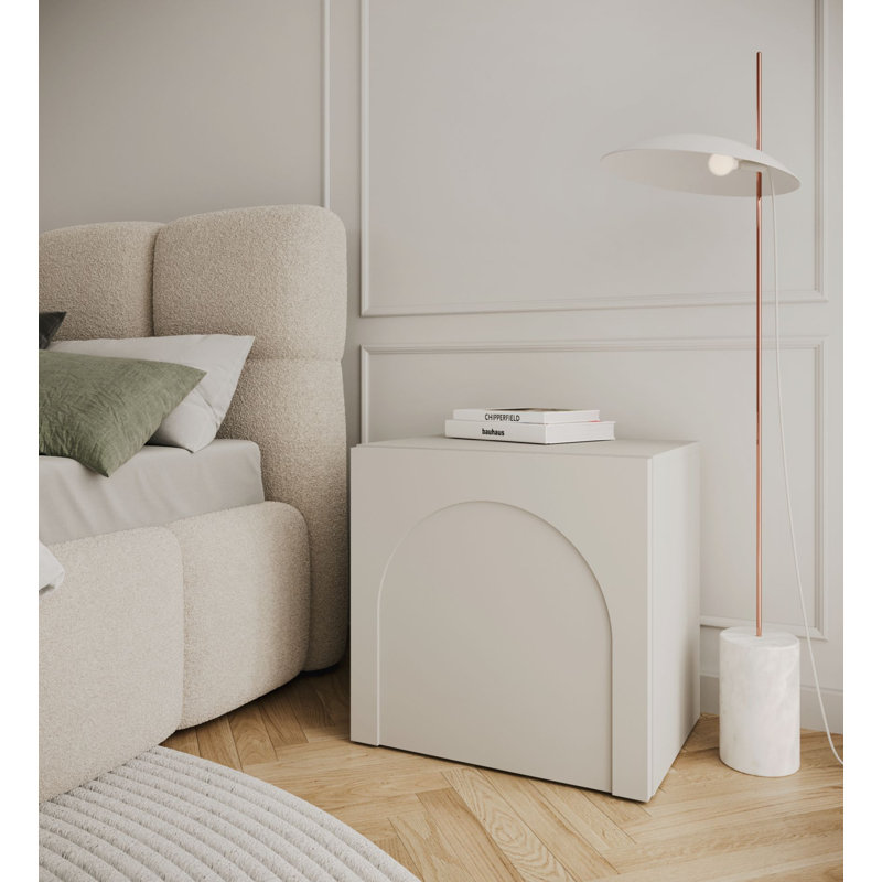 50cm W Manufactured Wood Bedside Table