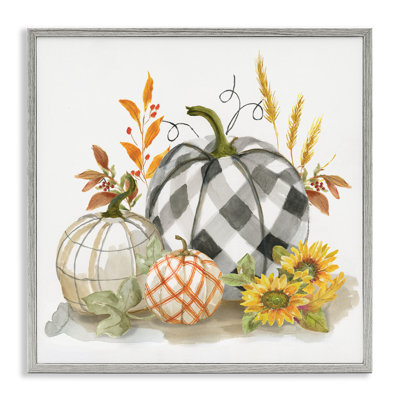 Patchwork à motifs citrouilles, récolte d'automne, nature morte par Nan - impression