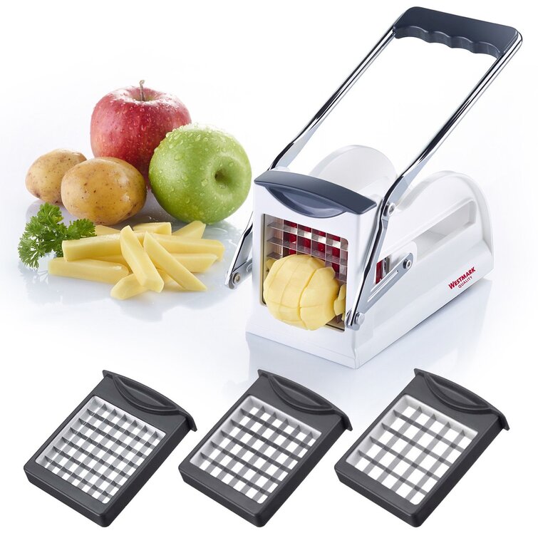 French Fry Makers: Fry Cutter/Fruit Wedger and Stainless Steel Fry Slicer