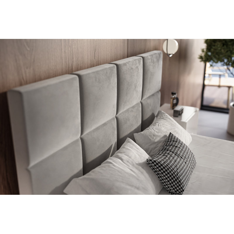 Adilyne Upholstered Ottoman Storage Bed, 160 x 200cm, Light Grey
