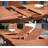 Anautica 8 - Person Eucalyptus Solid Wood Patio Dining Set Extendable and Umbrella Hole Included Rectangular Table