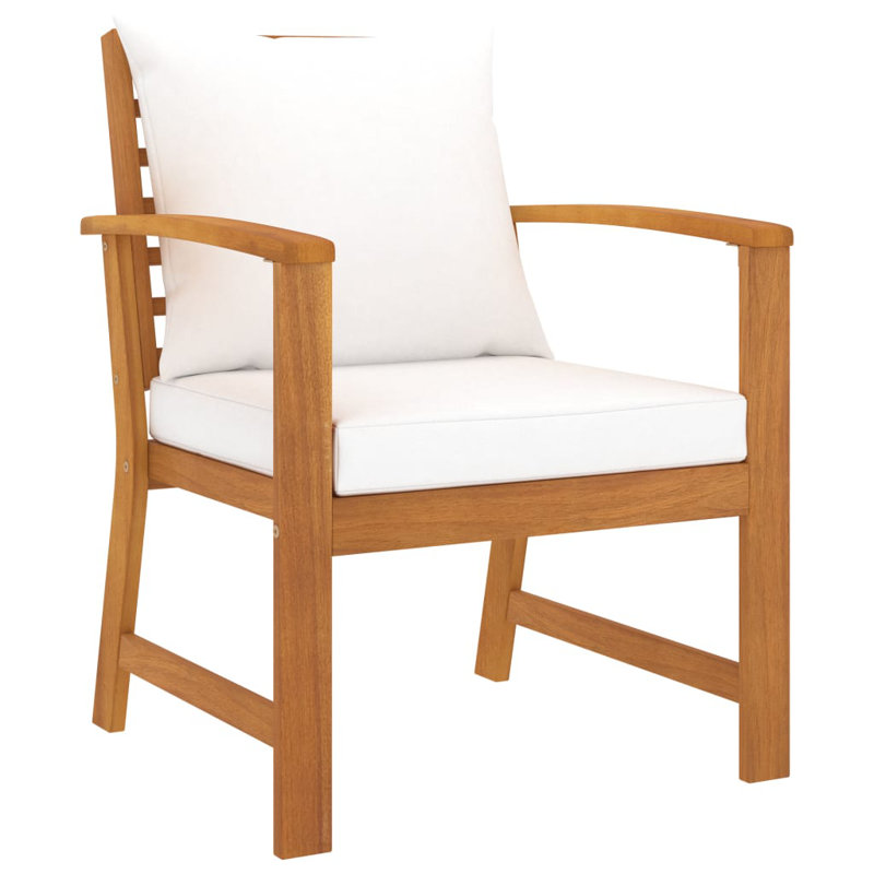 Klakki 5 Piece Lounge Chair with Cushions, Cream, Brown