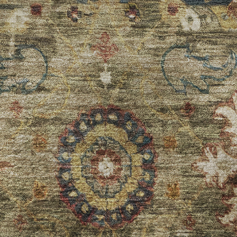 Machine Washable Mayfield AMF1927 Global Rug, Round 8'