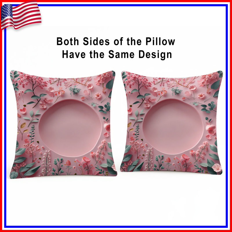 Coussin Floral, 16 po x 16 po