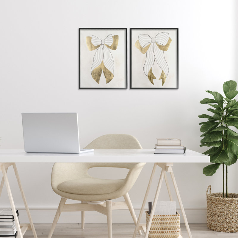 Ensemble de 2 giclées encadrées neutres et élégantes, par Vanna Lam, H 14 po x l 22 po, Giclée encadrée noir minuit