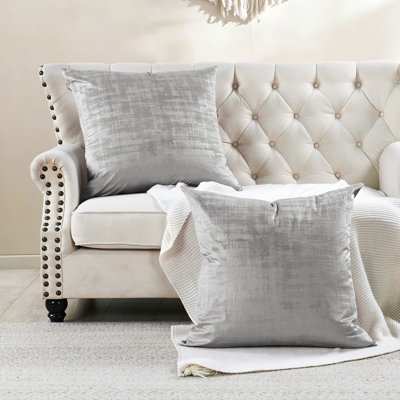 Housse de coussin réversible en velours texturé Euro
