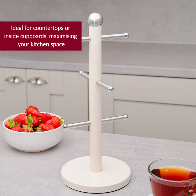Stainless Steel Countertop Dish Rack, Cream