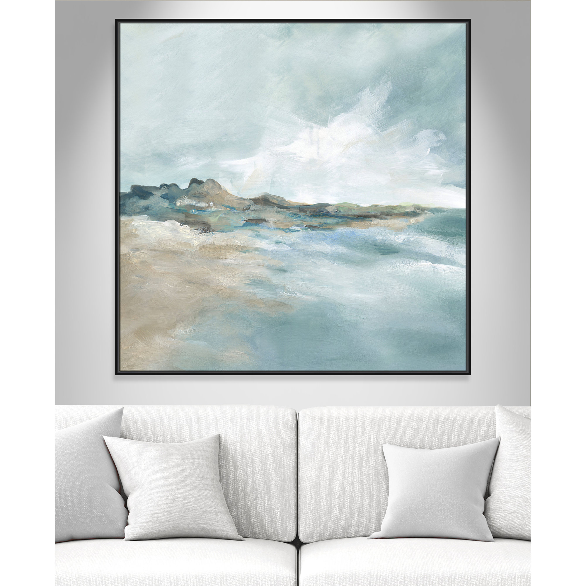 Sandpoint Print by Carol Robinson, 46.5" H x 46.5" W, Black