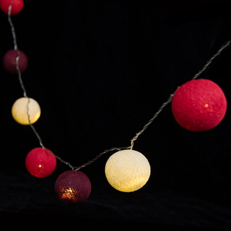 Misti LED Cotton Ball String Light, 30 Lamps - 8 Metre Long