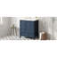 Meuble-lavabo 30 po avec lavabo, une armoire et trois tiroirs, panneau de bois massif et panneau de fibres à densité moyenne, bleu