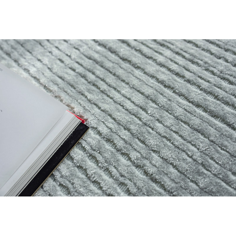 Cabrini Striped Area Rug in Light Silver, Rectangle 10' x 14'