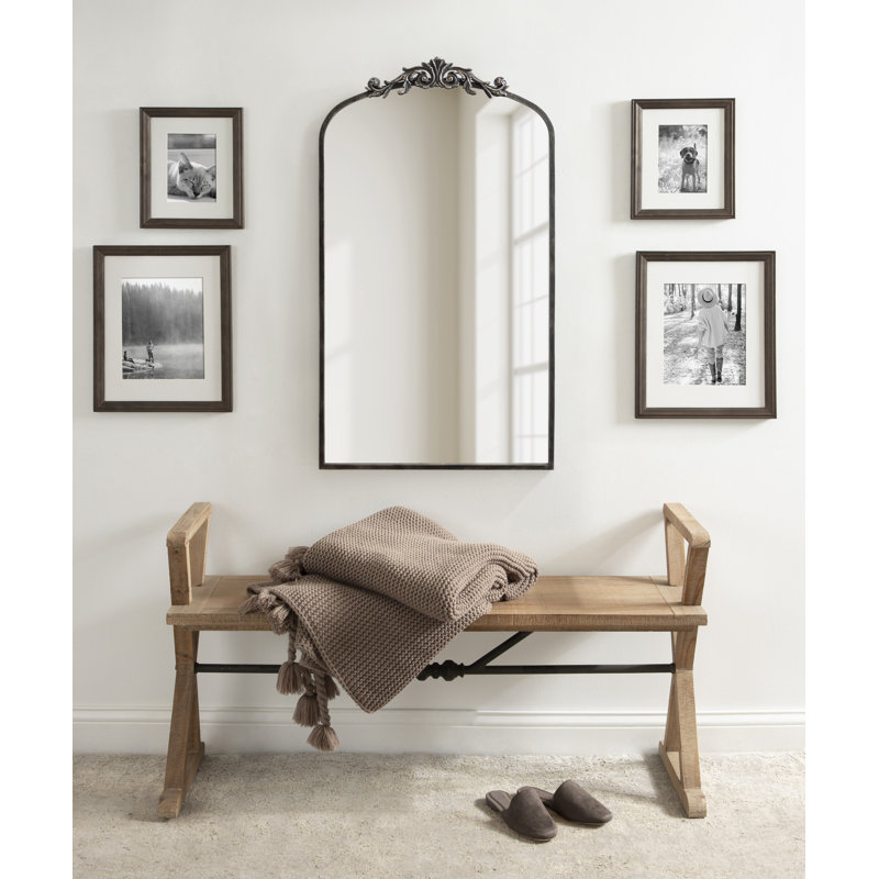 Anglo Metal Flat Mirror, Black, 42" x 23.5"