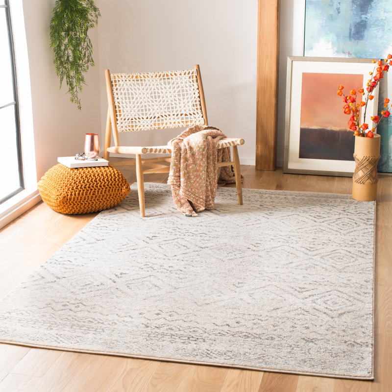 Talarico Geometric Hand Woven Area Rug, Rectangle 122 x 183 cm