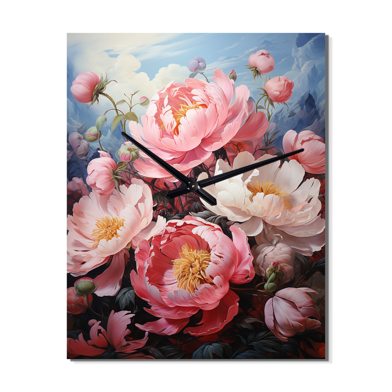 Jazyah - Horloges murales florales, Grand