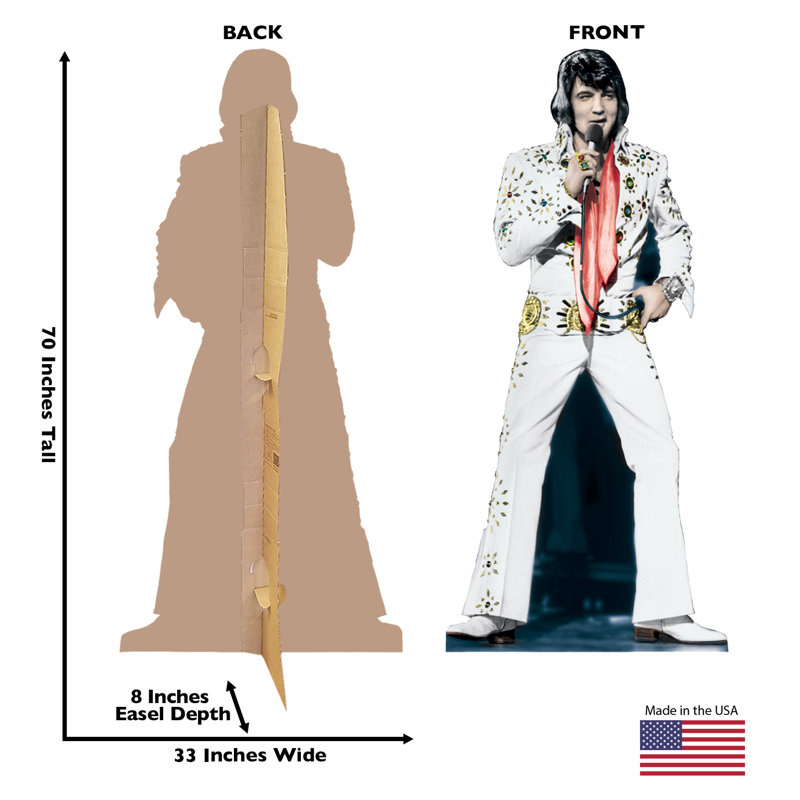 Elvis Presley - Combinaison en carton grandeur nature, Blanc incorrect