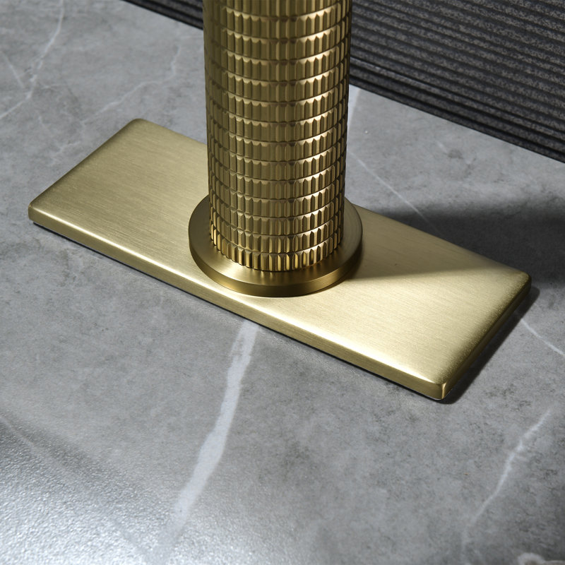 Single-Hole Single-Handle Bathroom Faucet, Brushed Gold