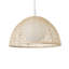 1-Matte white iron dimmable rattan pendant light