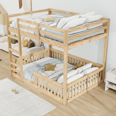 Full Over Full Bunk Bed With Guardrails