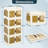 Stackable Foldable Storage Bins with Lids and Wheels 4 Tier (Set of 4)