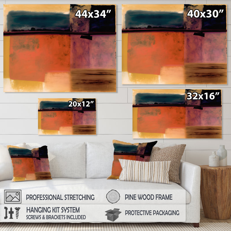 «Blue Sky Above Redend Point II», art mural abstrait sur toile, H 12 po x l 20 po x P 1 po, Toile tendue
