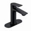 Robinet de salle de bain BRAVAT® à poignée unique avec plaque de montage de 15 cm, 1 ou 3 trous, débit WaterSense de 4,5 l/min, aérateur NEOPERL®, cartouche anti-goutte, certifié cUPC, NSF372/61, CEC et DOE, noir mat élégant-129988547