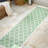 Trebol Moroccan Trellis Textured Weave Cream/Green Indoor/Outdoor Rug-864498584