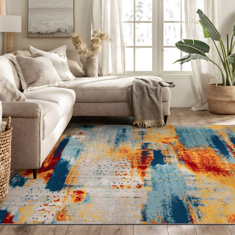 Abstract Indoor Rug, Rectangle 5' x 7'