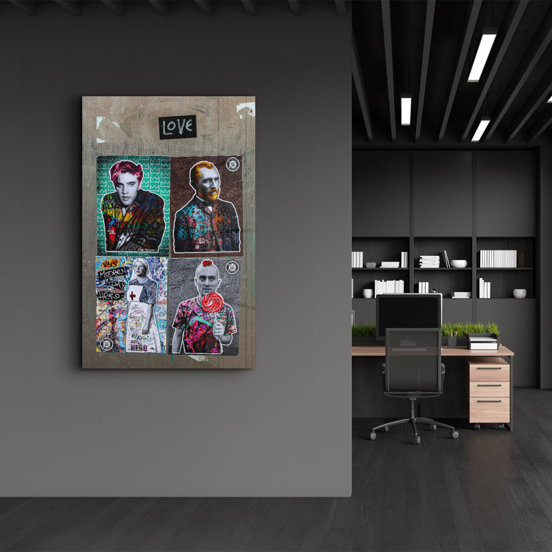 Élégante peinture murale en verre trempé de 13,8 po x 21,7 po | 100% verre trempé, épaisseur: 0,16 pouce | Imprimé UV pour des couleurs éclatantes | Parfait pour la décoration intérieure, le salon et les espaces de bureau