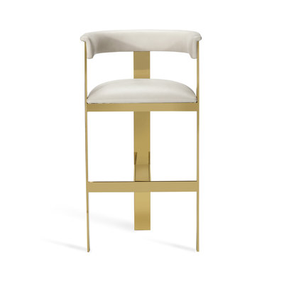 Darcy Upholstered Stool with Metal Frame