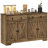 Sideboard Buffet Cabinet with Storage, 48" Kitchen Storage Cabinet with 2 Drawers and 4 Barn Doors, Farmhouse Coffee Bar Cabinet with Adjustable Shelves,wood-2090847020