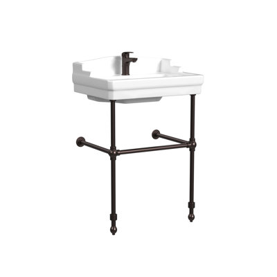 Cheviot Products Essex 24" Console Bathroom Sink with Overflow & Metal Base