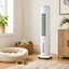 Refroidisseur d'air à évaporation 3 en 1 de 42 po blanc avec réservoir de 1,3 gallon et sachets de glace pour chambre à coucher, bureau