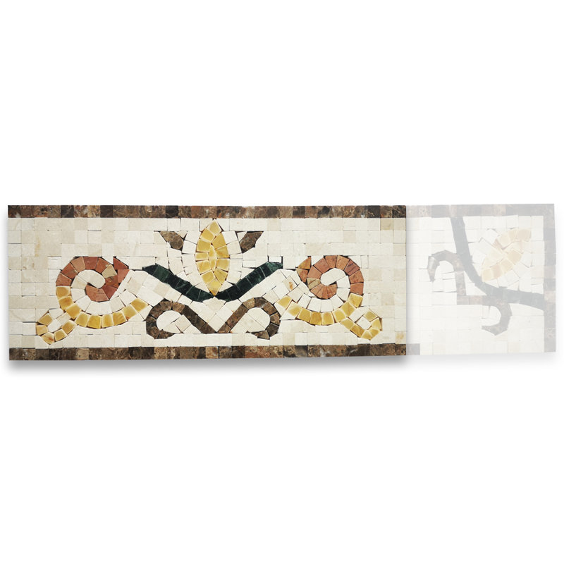 4.7 in. x 12.2 in. Marble Tile