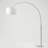 Mason 81 in. Modern Adjustable LED Arched Standing Floor Lamp with Fabric Drum Shade and Weighted Marble Base-62954051