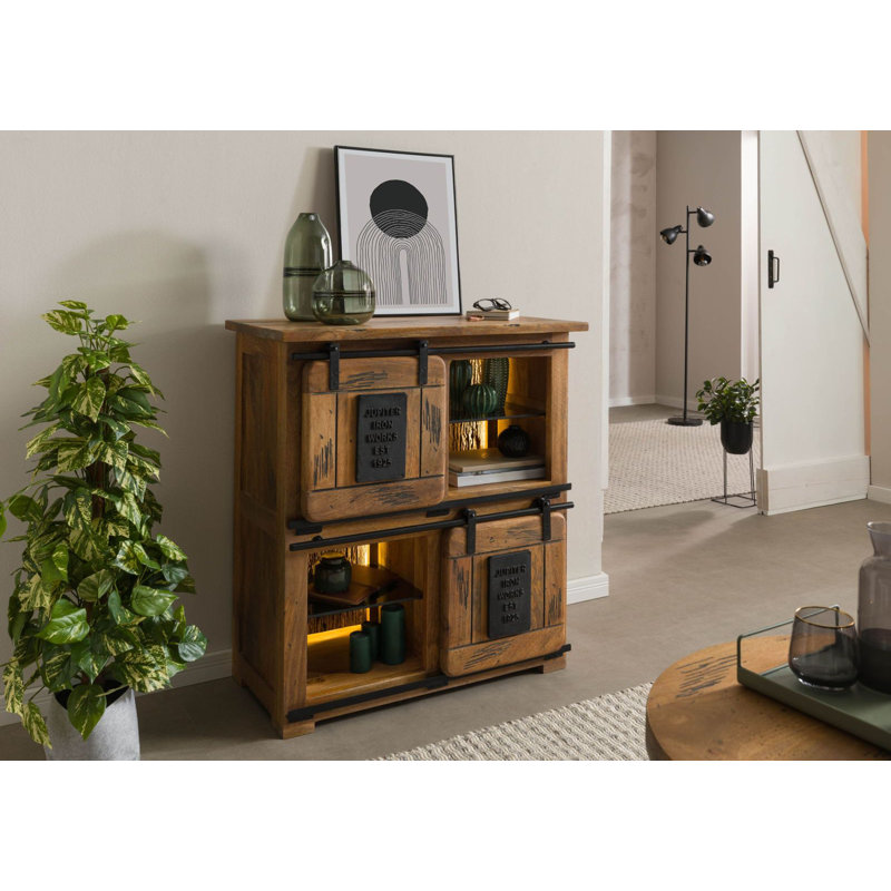 RAILWAY LUX 90cm Solid Wood Sideboard