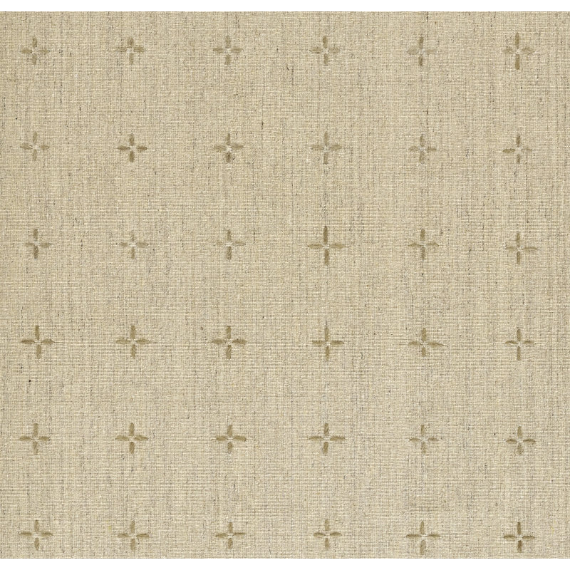 Momeni Oliver Geometric Wool and Polyester Hand Loomed Natural Area Rug, Rectangle 8' x 10'